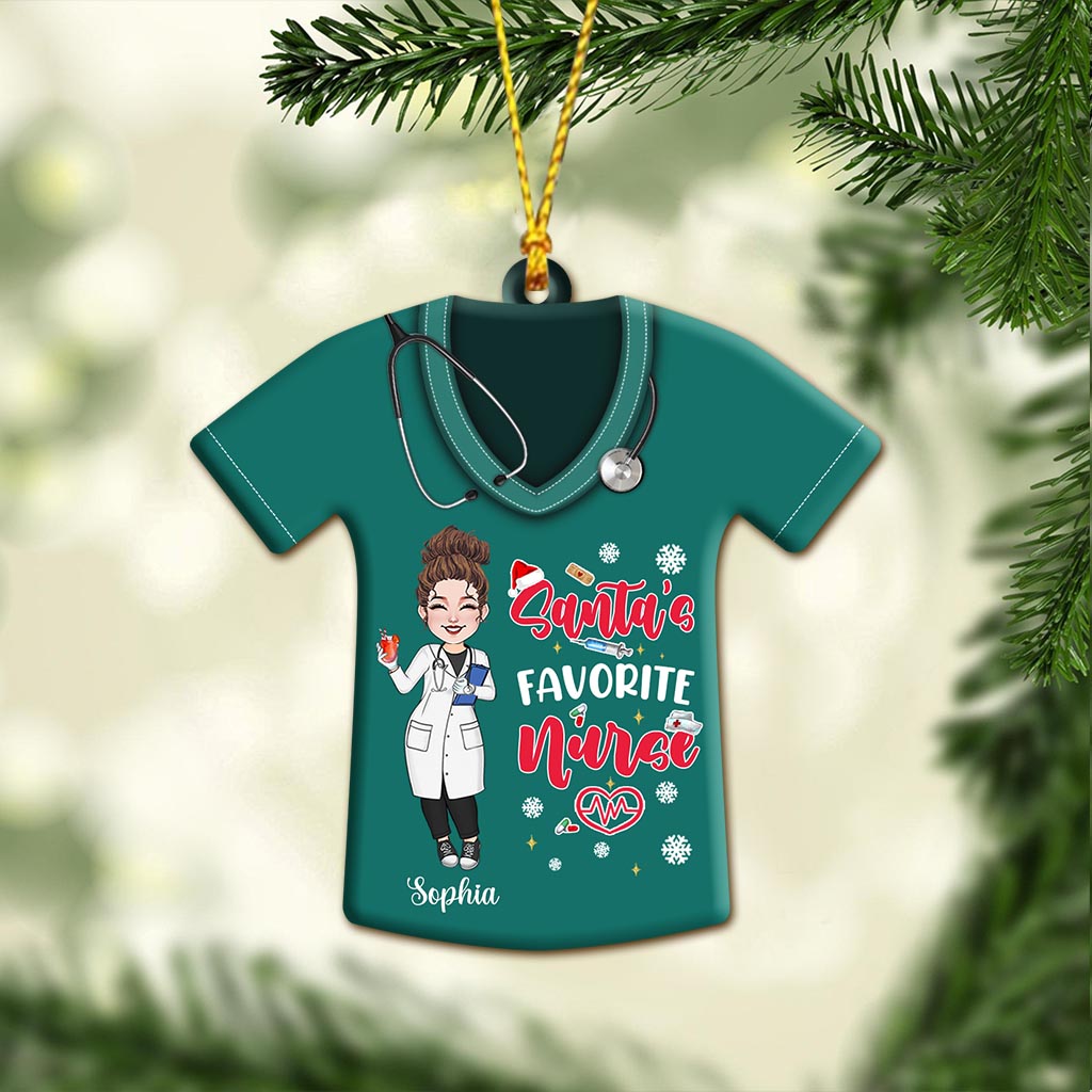 L'infirmière préférée du Père Noël - Ornement personnalisé pour infirmière