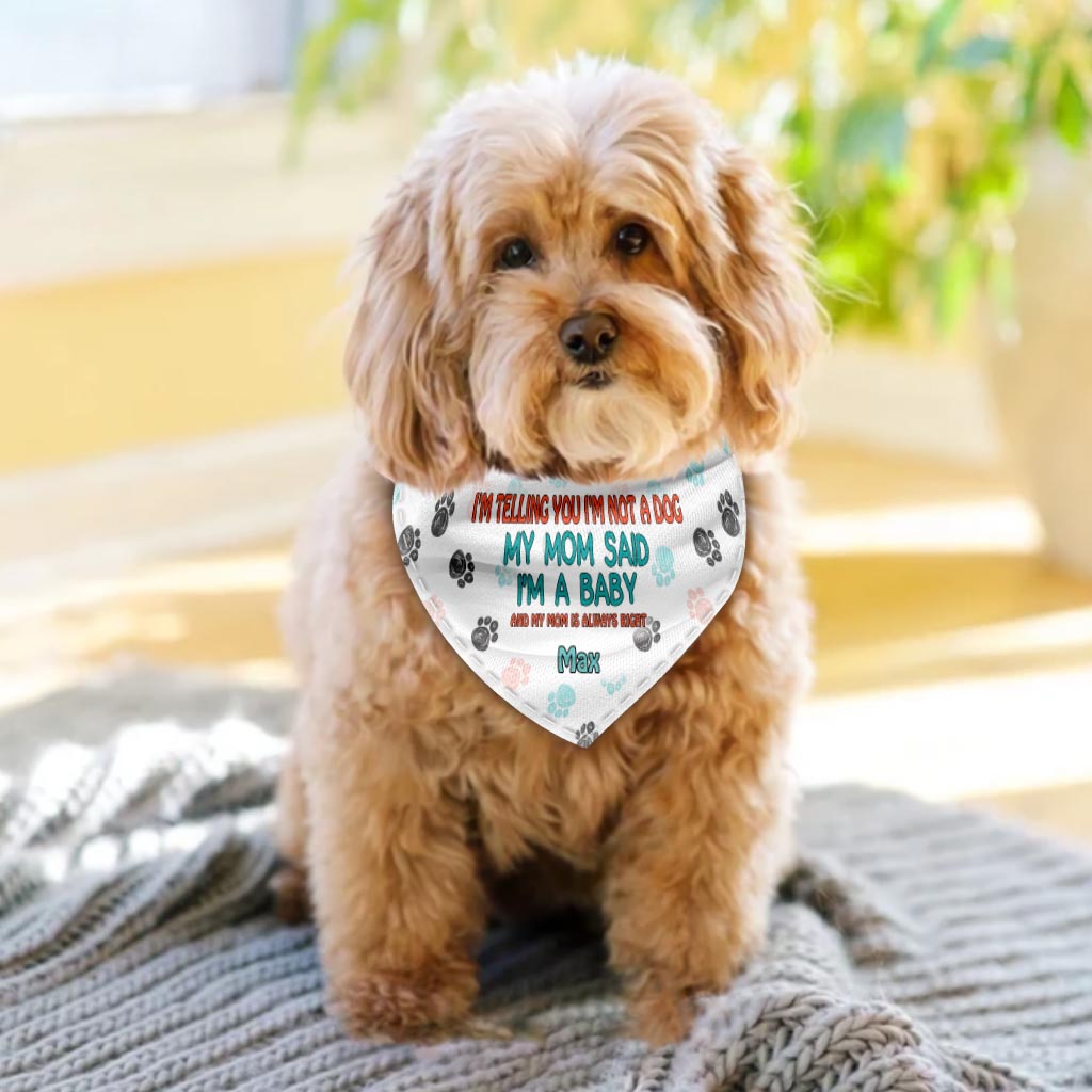 Je vous le dis - Bandana personnalisé pour chien