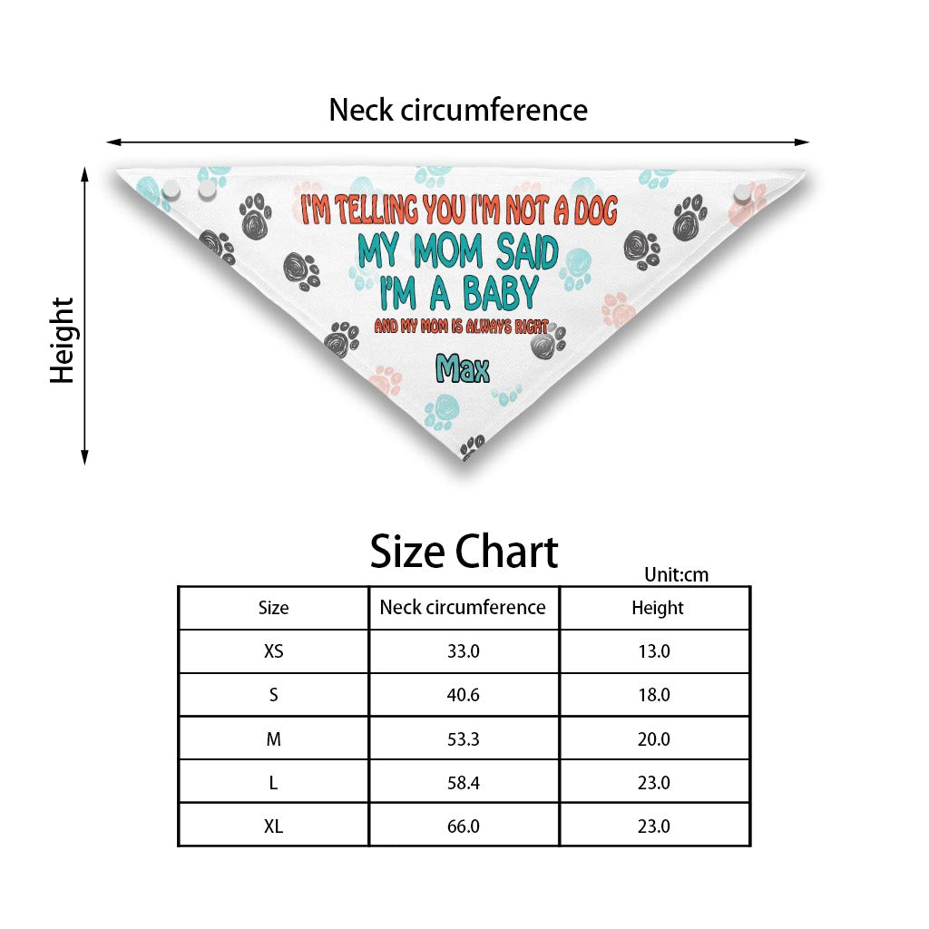 Je vous le dis - Bandana personnalisé pour chien