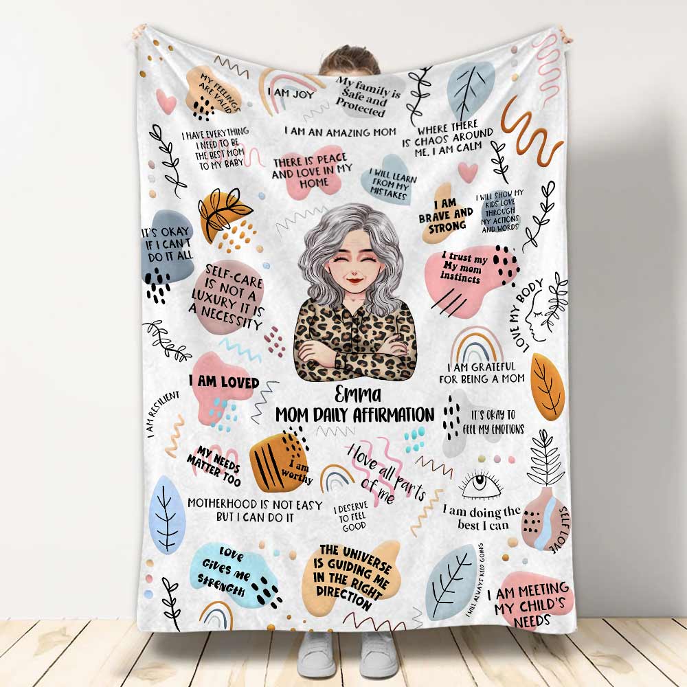 Affirmation quotidienne pour maman - Couverture personnalisée pour la fête des mères