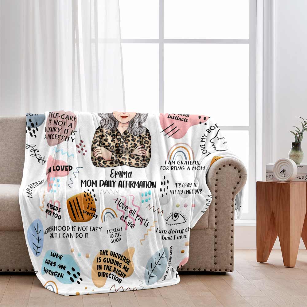 Affirmation quotidienne pour maman - Couverture personnalisée pour la fête des mères