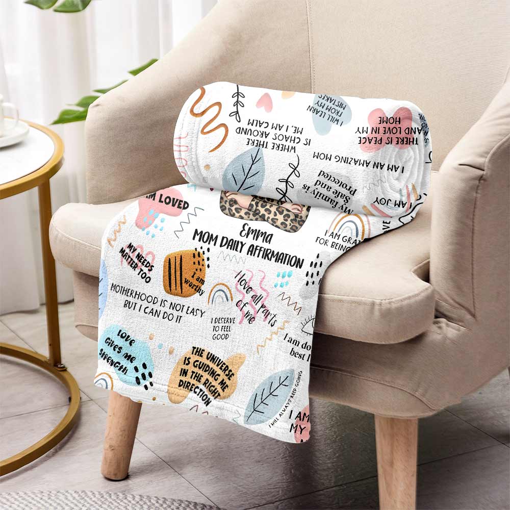 Affirmation quotidienne pour maman - Couverture personnalisée pour la fête des mères