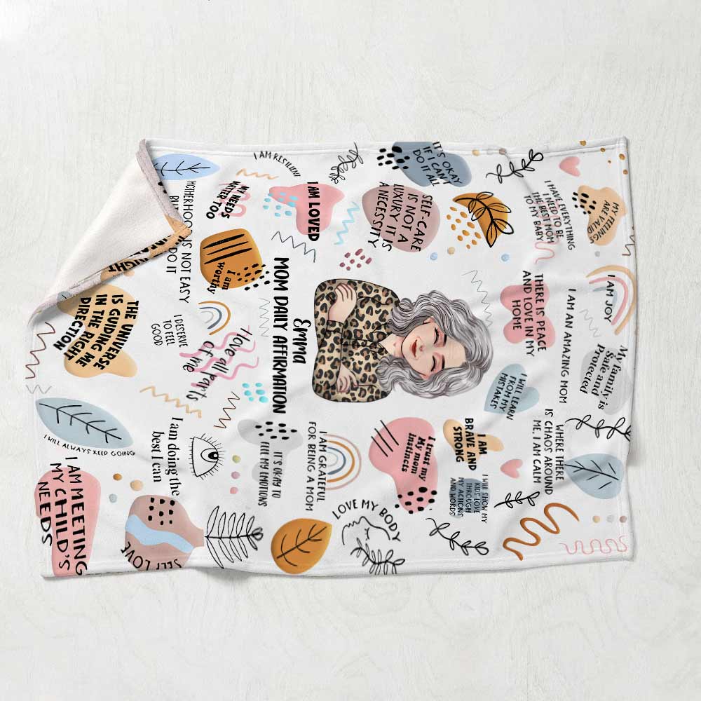 Affirmation quotidienne pour maman - Couverture personnalisée pour la fête des mères