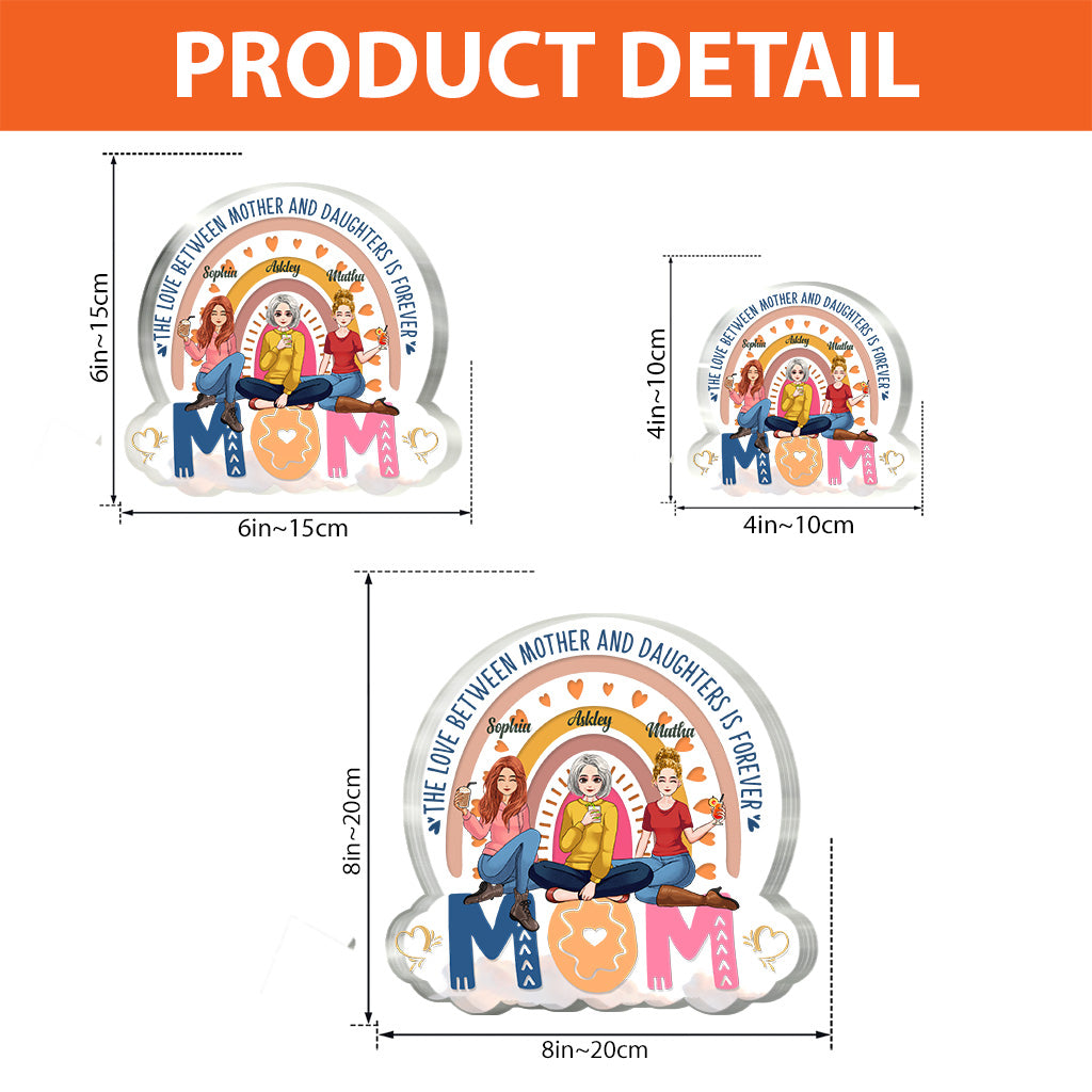 L'amour entre une mère et sa fille est éternel - Plaque acrylique personnalisée pour maman