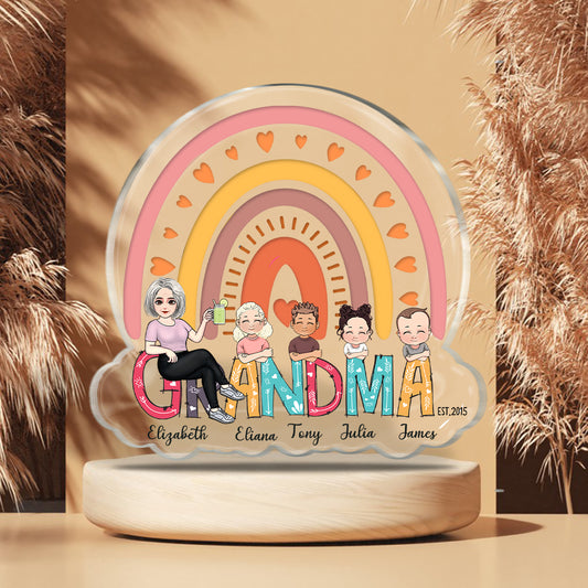 Grandma Est. - Personalized Mother Custom Shaped Acrylic Plaque