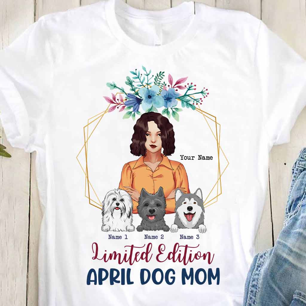 Édition limitée « Maman de chien d'avril » - T-shirt et sweat à capuche personnalisés pour la fête des mères
