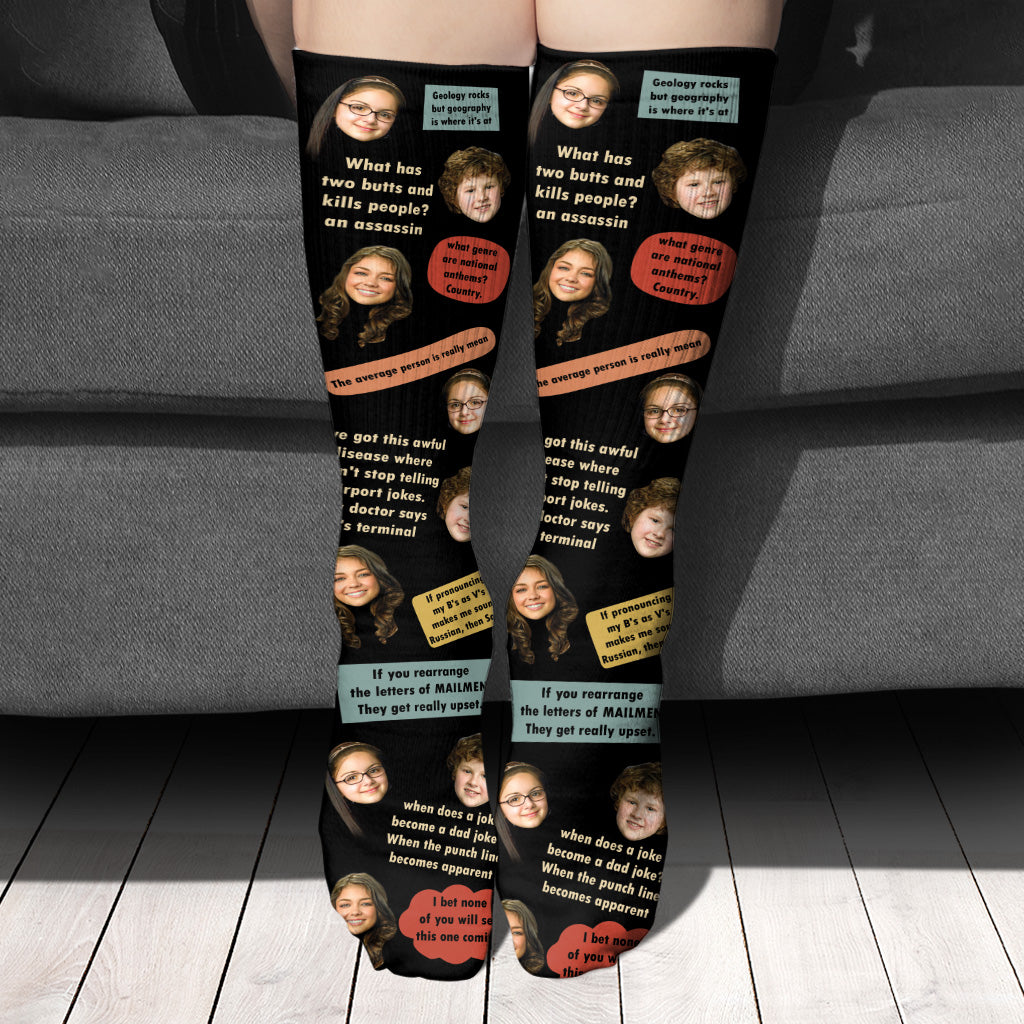 Blagues de papa - Chaussettes personnalisées pour la fête des pères