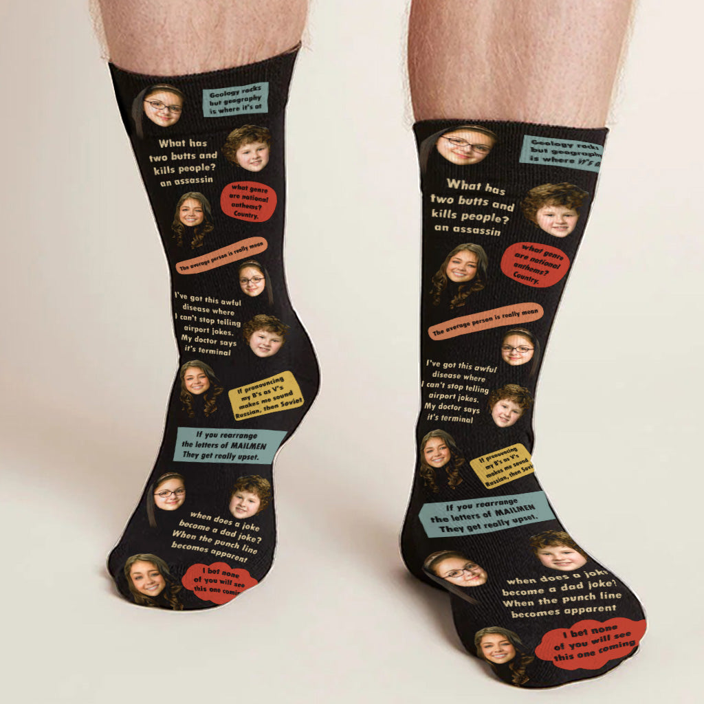 Blagues de papa - Chaussettes personnalisées pour la fête des pères