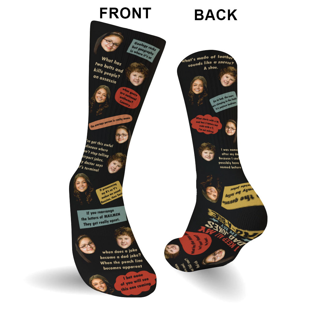Blagues de papa - Chaussettes personnalisées pour la fête des pères
