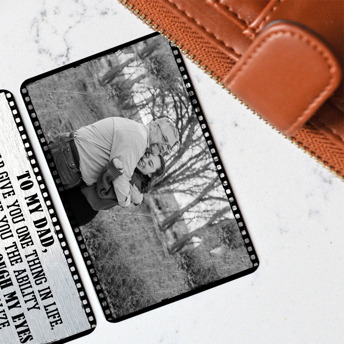 Quelle chance d'avoir un papa comme toi ! – Carte personnalisée pour la fête des pères (à insérer dans le portefeuille).