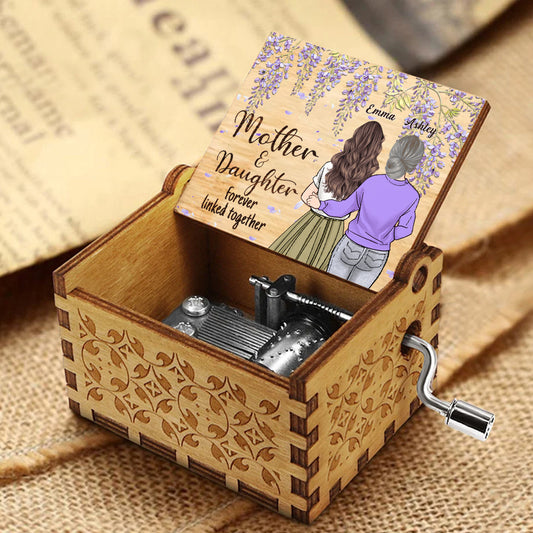 Mother And Daughter - Personalized Mother's Day Mother Hand Crank Music Box