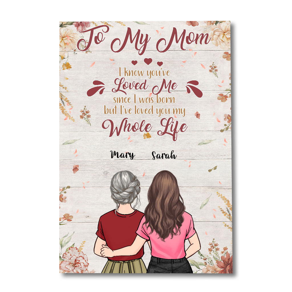 Toute ma vie - Toile et affiche personnalisées pour la fête des mères