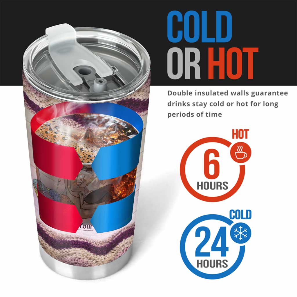 Dans mon monde idéal, la laine est gratuite et le crochet fait maigrir - Gobelet personnalisé au crochet