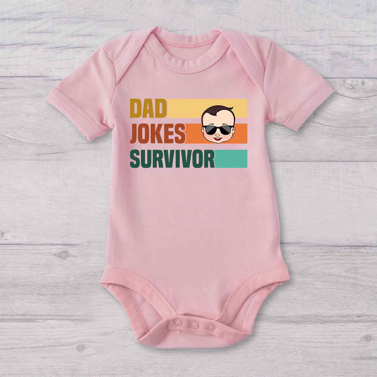 Champion des blagues de papa - T-shirt et body bébé personnalisés pour papa