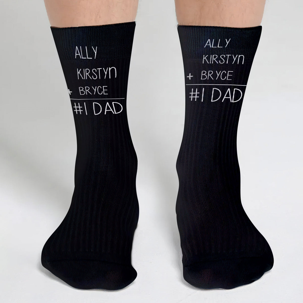 #1 Dad - Gift for dad, grandma, grandpa, mom, uncle, aunt - Personalized Socks