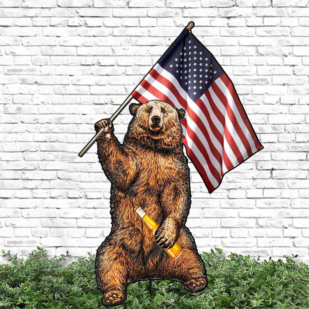 Nous avons mangé des gens - Décoration de jardin en métal pour le camping du jour de l'indépendance