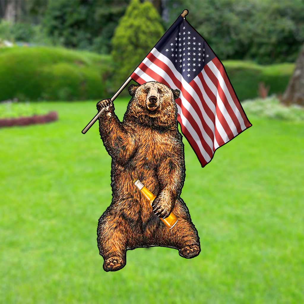 Nous avons mangé des gens - Décoration de jardin en métal pour le camping du jour de l'indépendance