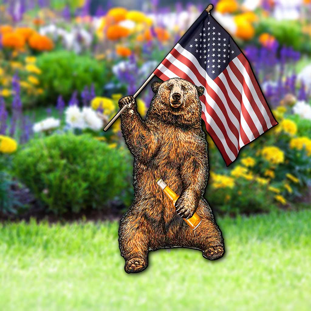 Nous avons mangé des gens - Décoration de jardin en métal pour le camping du jour de l'indépendance