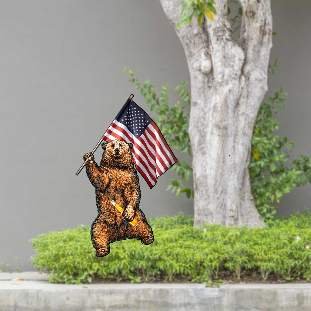 Nous avons mangé des gens - Décoration de jardin en métal pour le camping du jour de l'indépendance