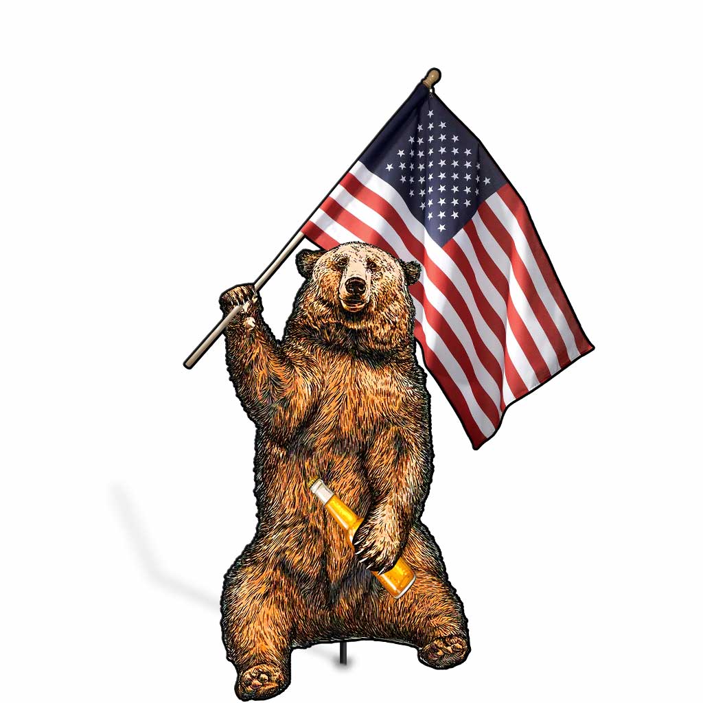 Nous avons mangé des gens - Décoration de jardin en métal pour le camping du jour de l'indépendance