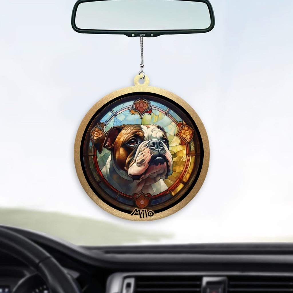 Chien coloré - Ornement de voiture personnalisé pour chien