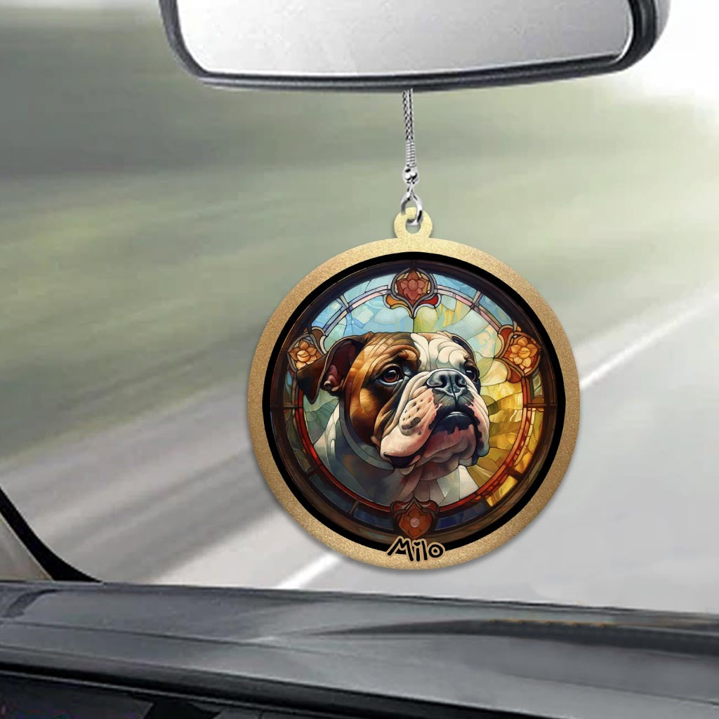 Chien coloré - Ornement de voiture personnalisé pour chien