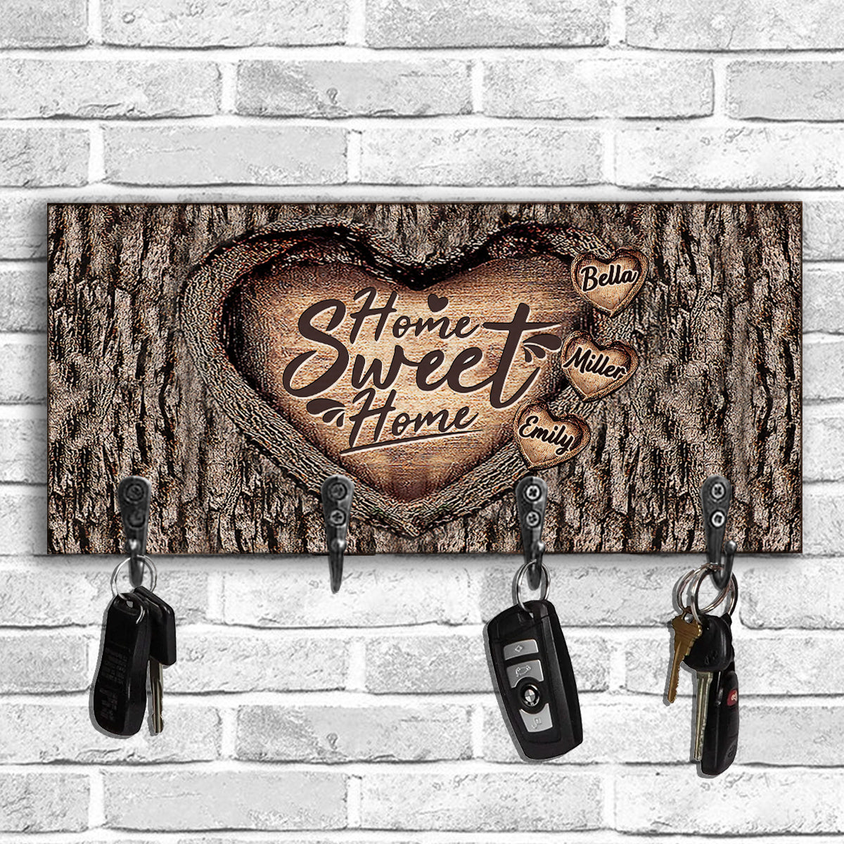 Home Sweet Home - Personalized Family Key Rack