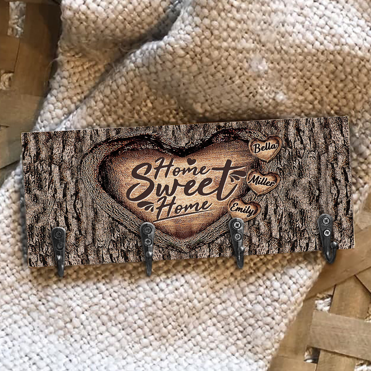 Home Sweet Home - Personalized Family Key Rack