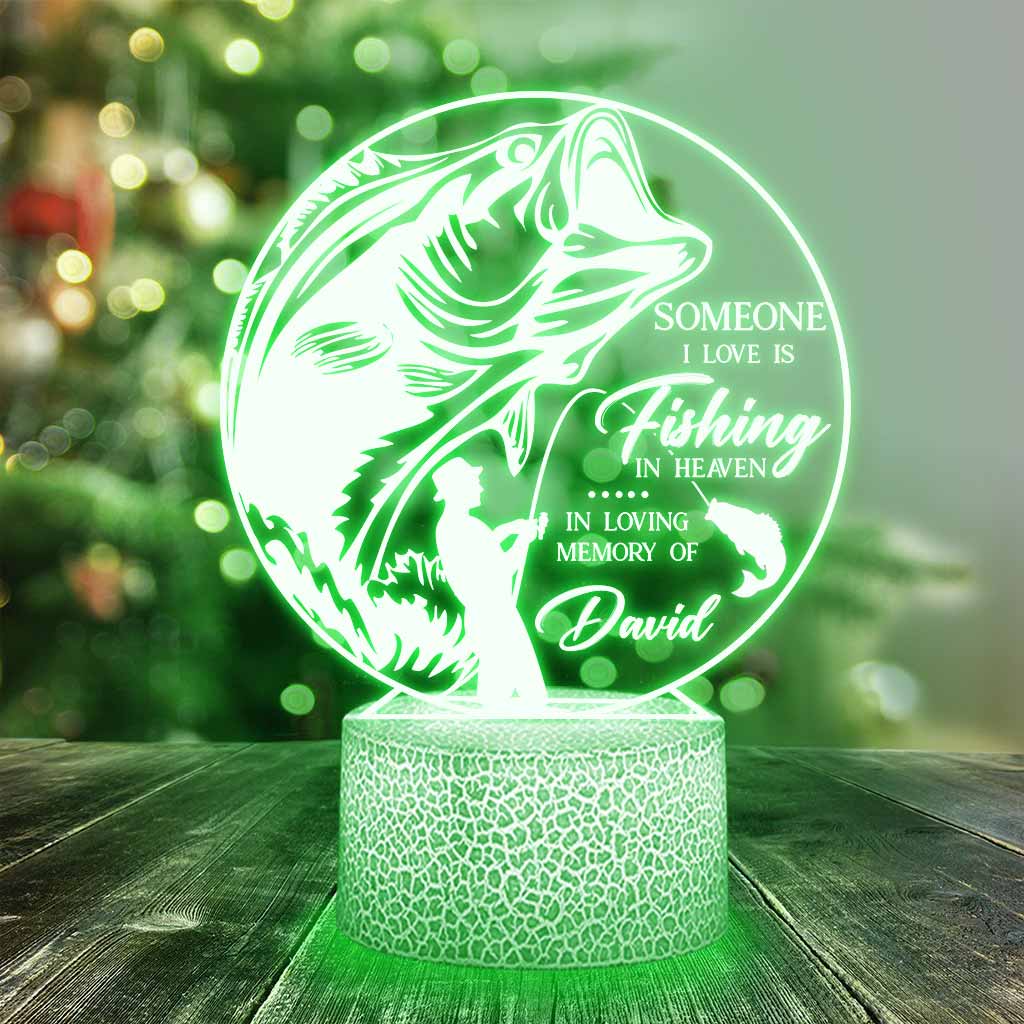 Un être cher pêche au paradis - Plaque lumineuse personnalisée