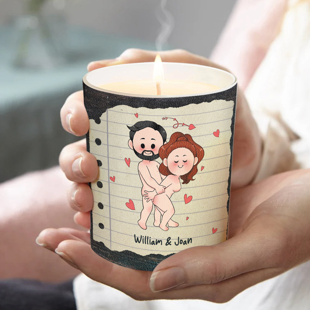 Smells Like - Personalized Couple Candle With Wooden Lid