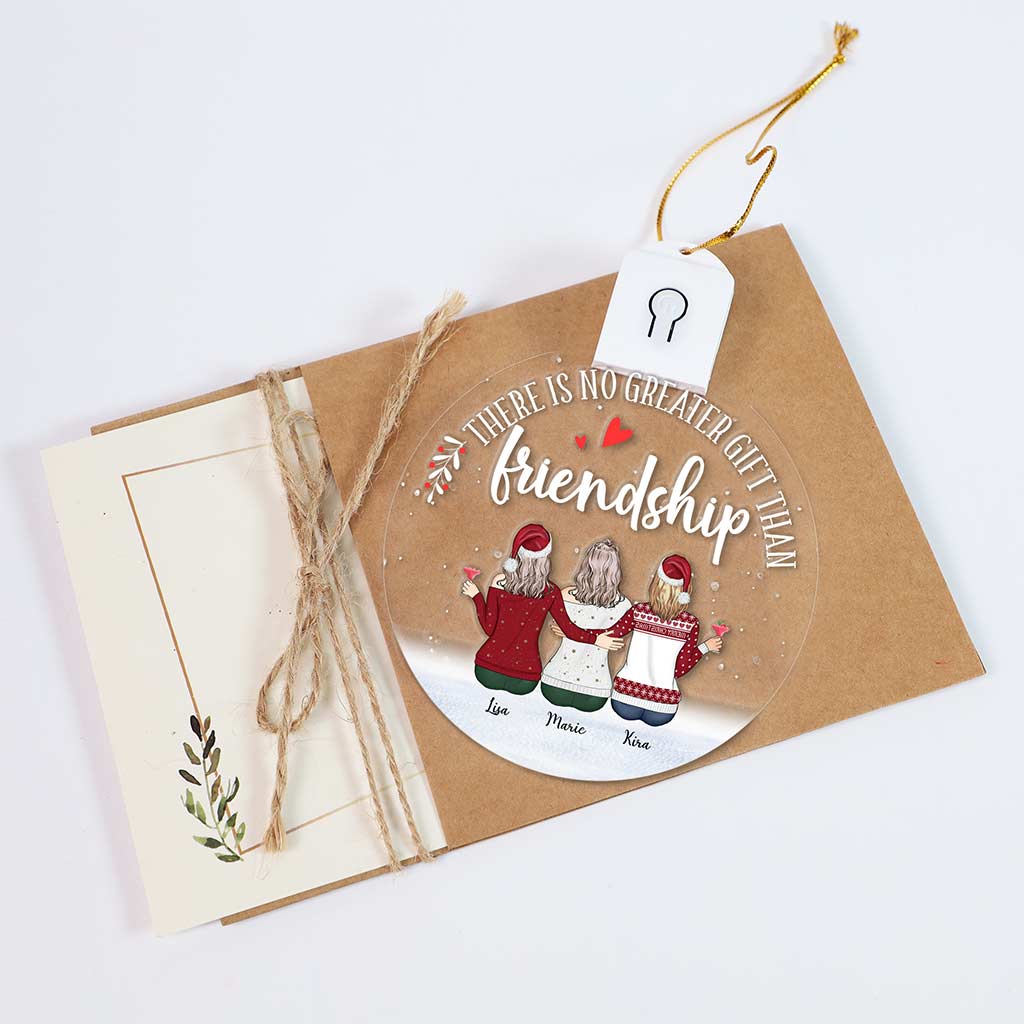 Meilleures amies pour toujours - Ornement rond personnalisé en acrylique LED pour meilleures amies