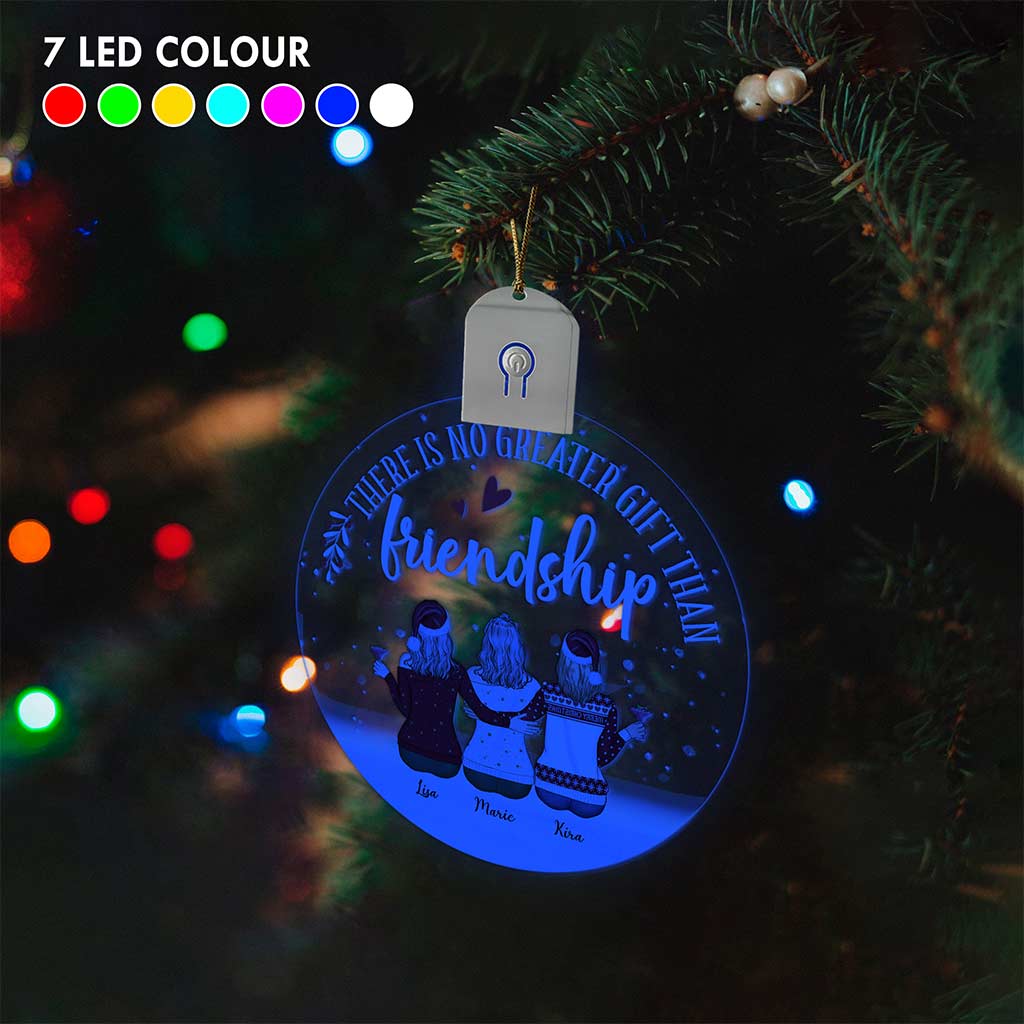 Meilleures amies pour toujours - Ornement rond personnalisé en acrylique LED pour meilleures amies