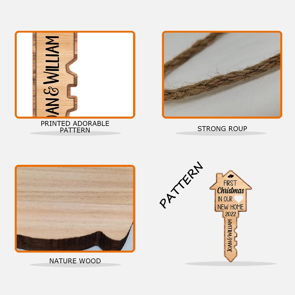 Premier Noël - Panneau en bois personnalisé pour couple