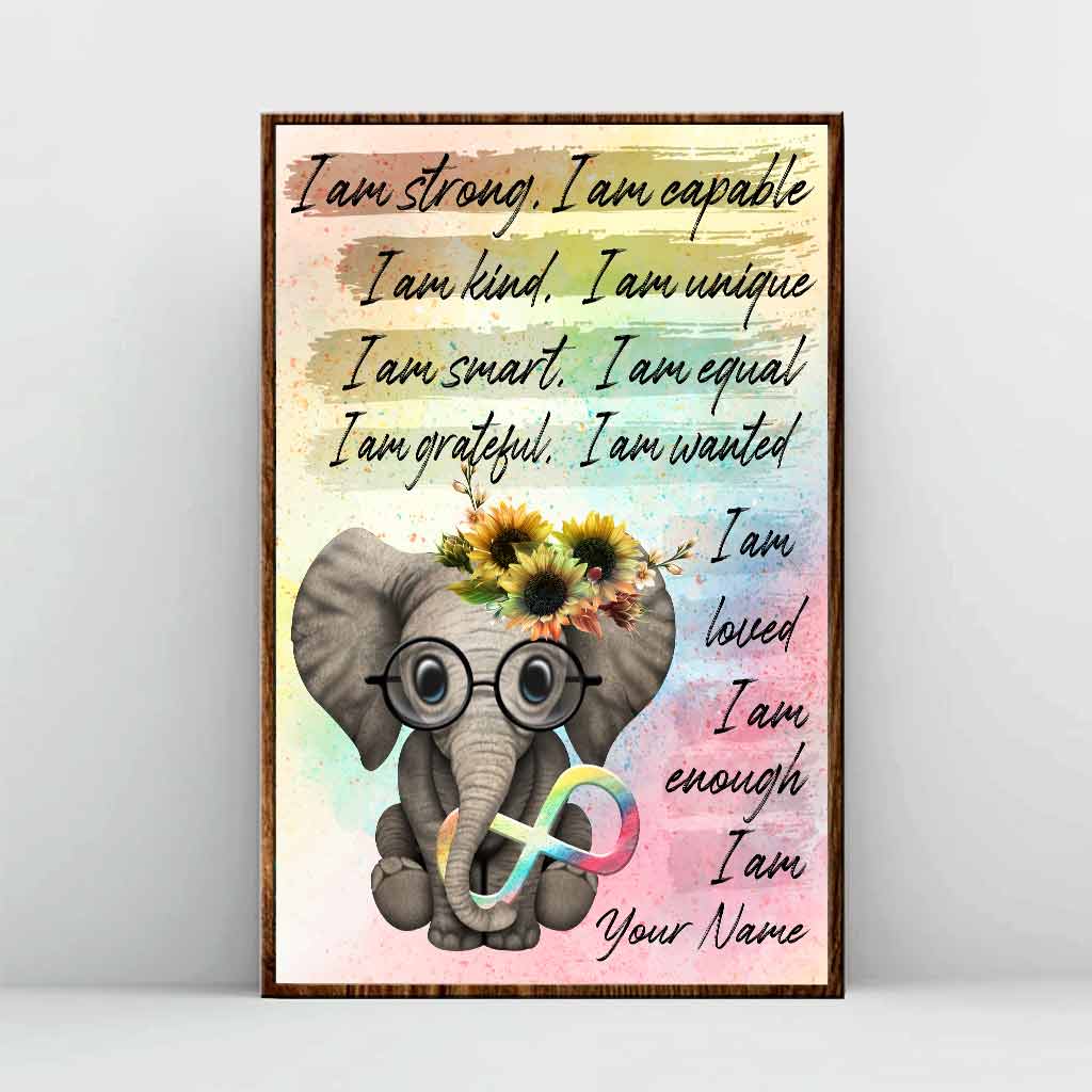 Je suis assez – Affiche personnalisée de sensibilisation à l'autisme