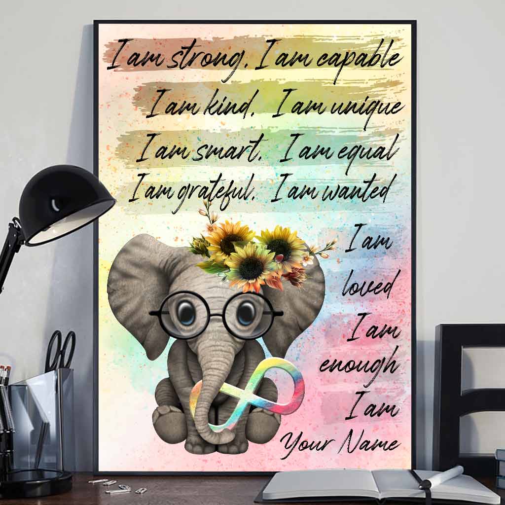 Je suis assez – Affiche personnalisée de sensibilisation à l'autisme