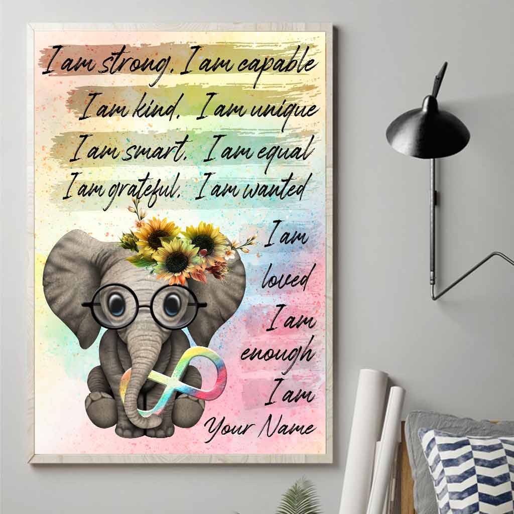 Je suis assez – Affiche personnalisée de sensibilisation à l'autisme