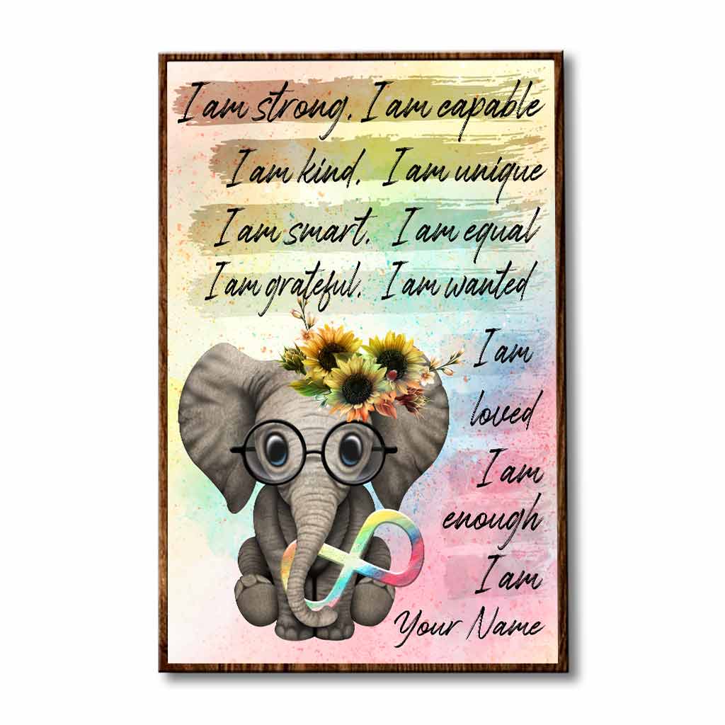 Je suis assez – Affiche personnalisée de sensibilisation à l'autisme