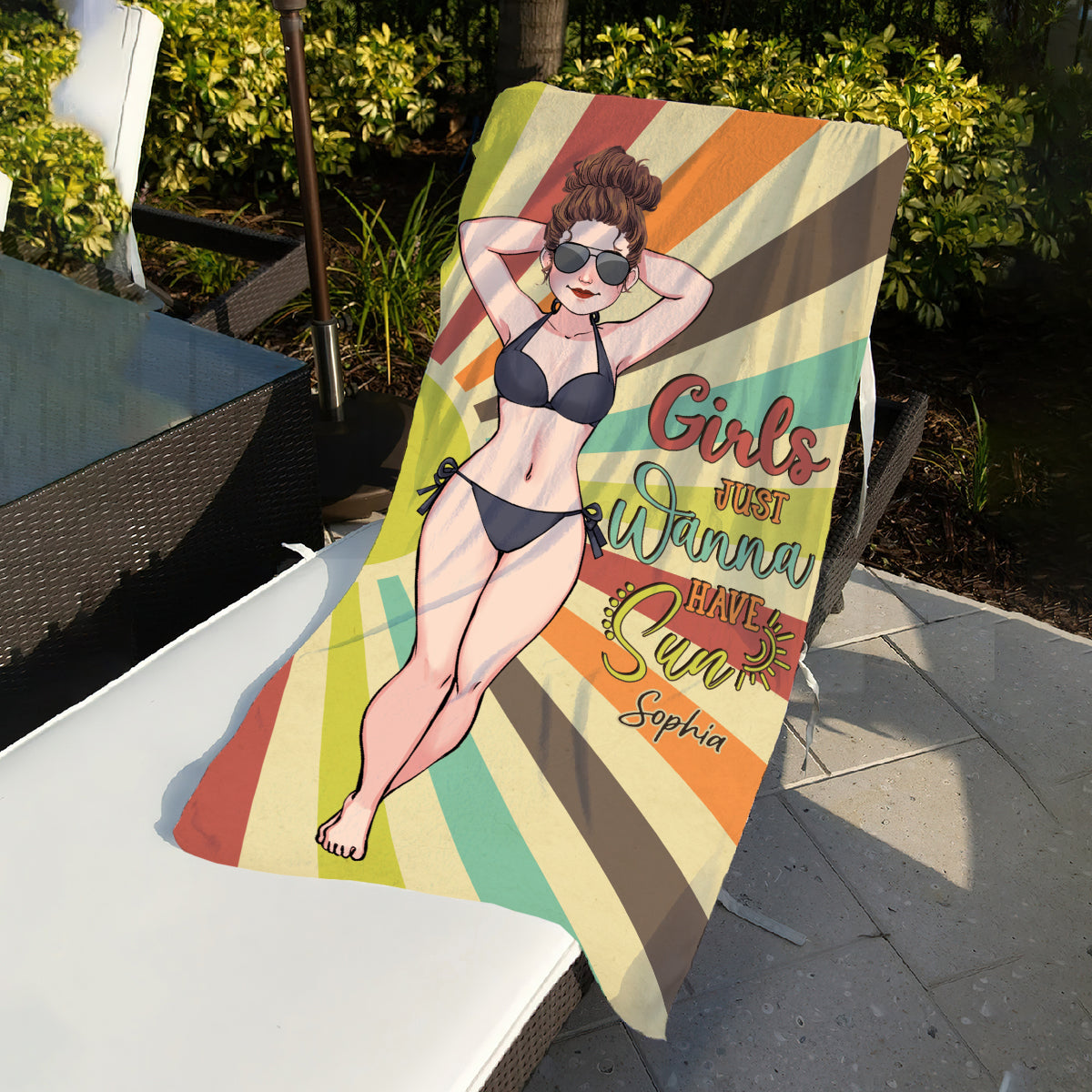 Toujours en vacances - Cadeau pour les amoureux de la mer : serviette de plage personnalisée pour une amie, une sœur, une petite amie, une épouse ou une maman