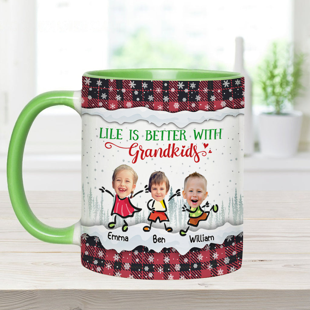La vie est plus belle avec des petits-enfants - Mug personnalisé pour grand-mère