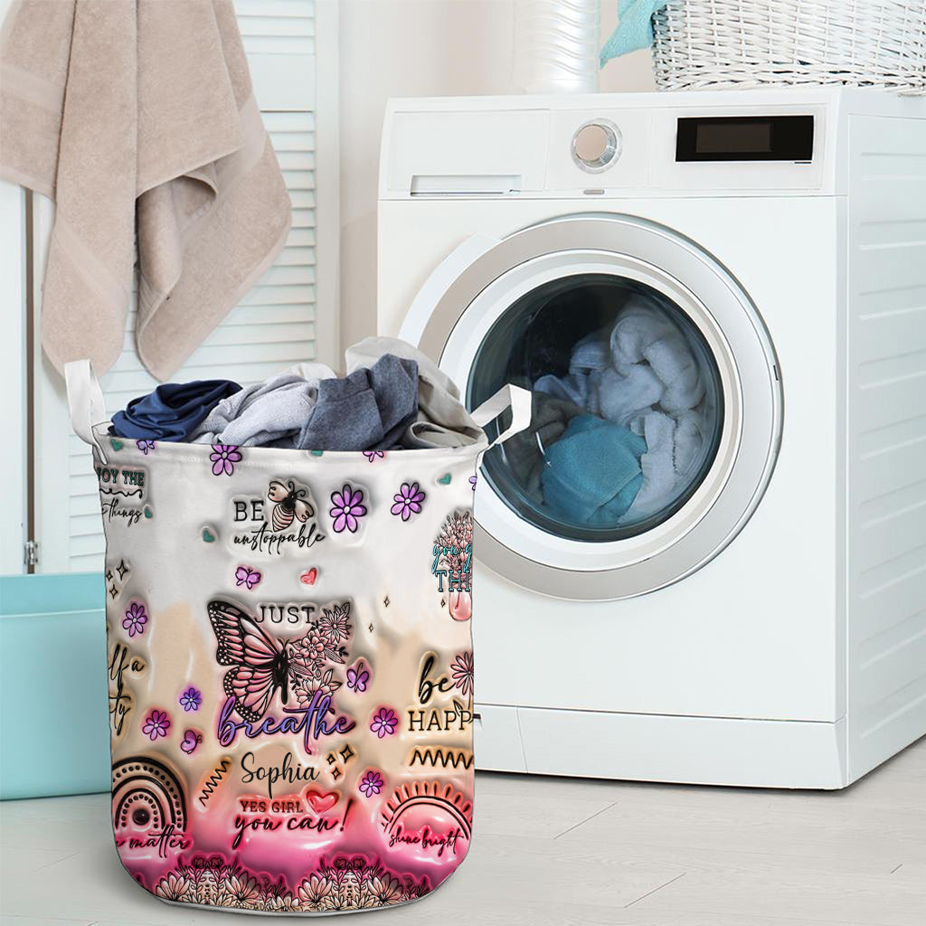 Papillon à affirmations positives - Panier de rangement papillon personnalisé