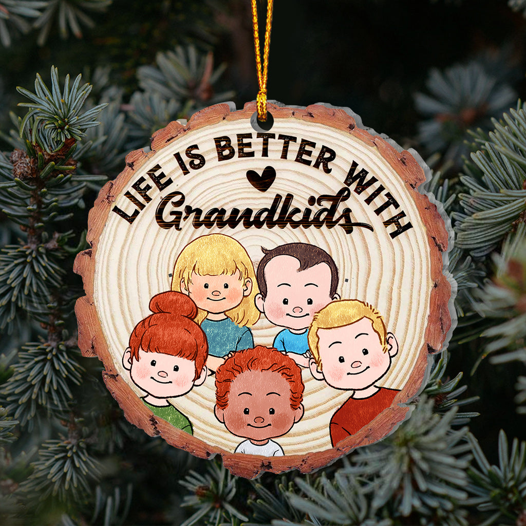 La vie est plus belle avec des petits-enfants - Cadeau pour grand-mère et grand-père - Ornement personnalisé