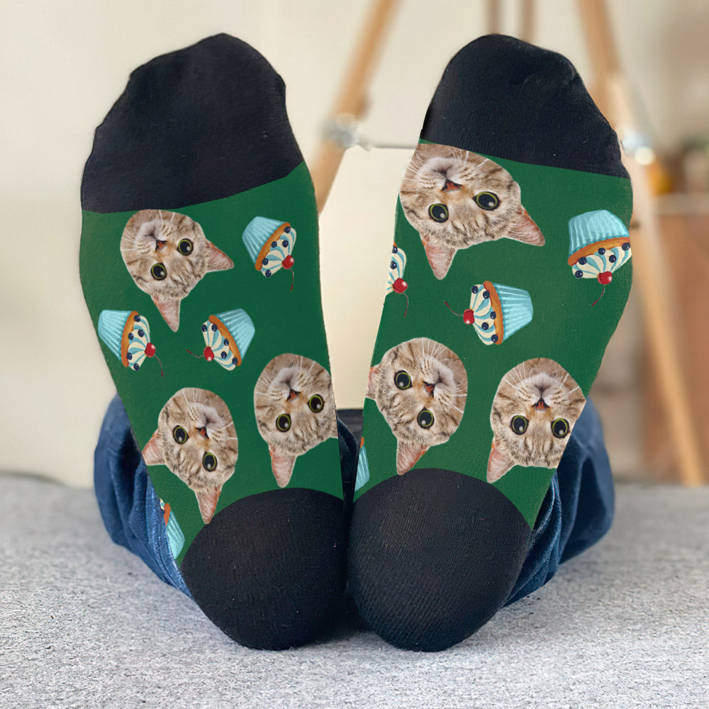 Chaussettes personnalisées pour chat à motif d'icônes amusantes