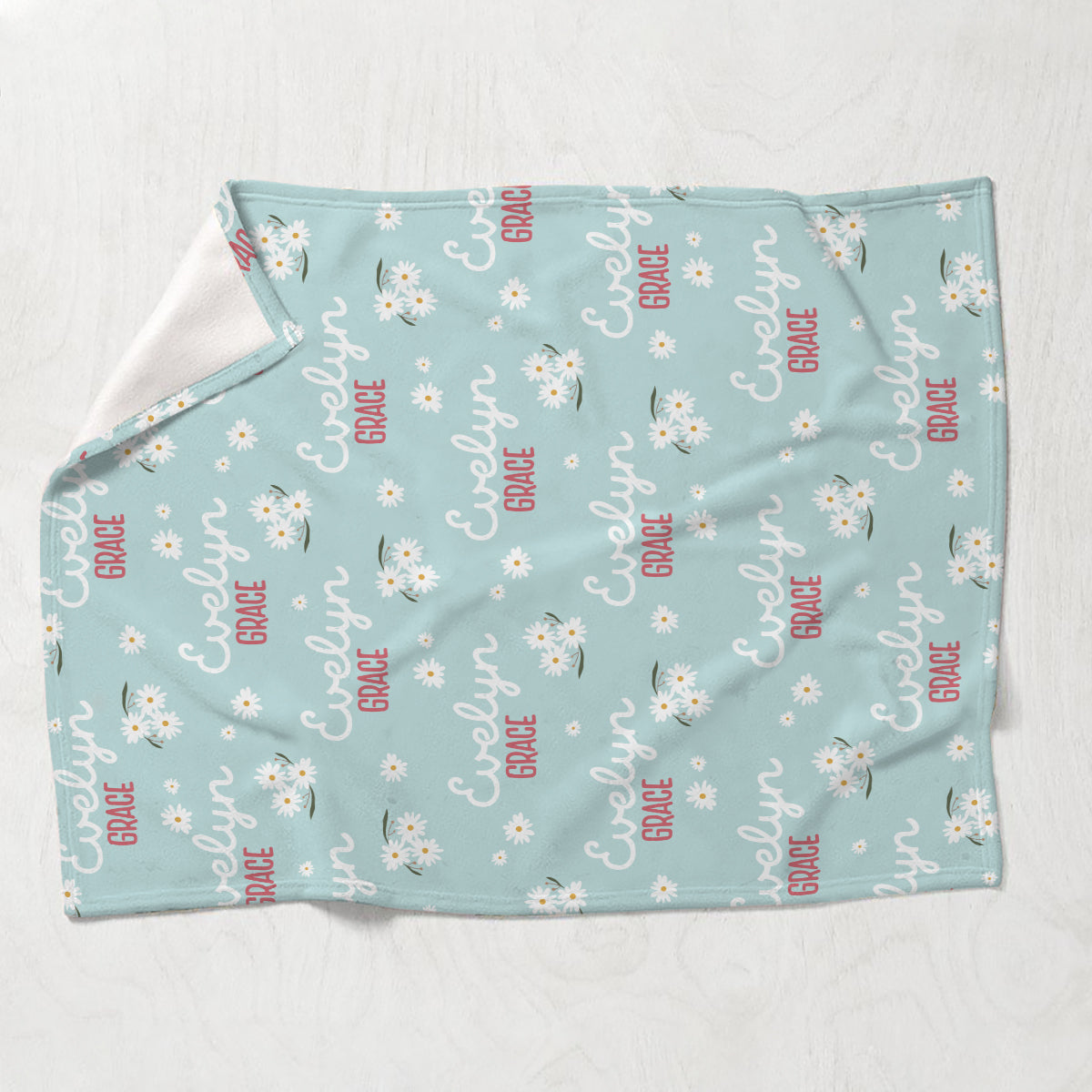 Daisy Custom Name - Personalized Newborn Blanket