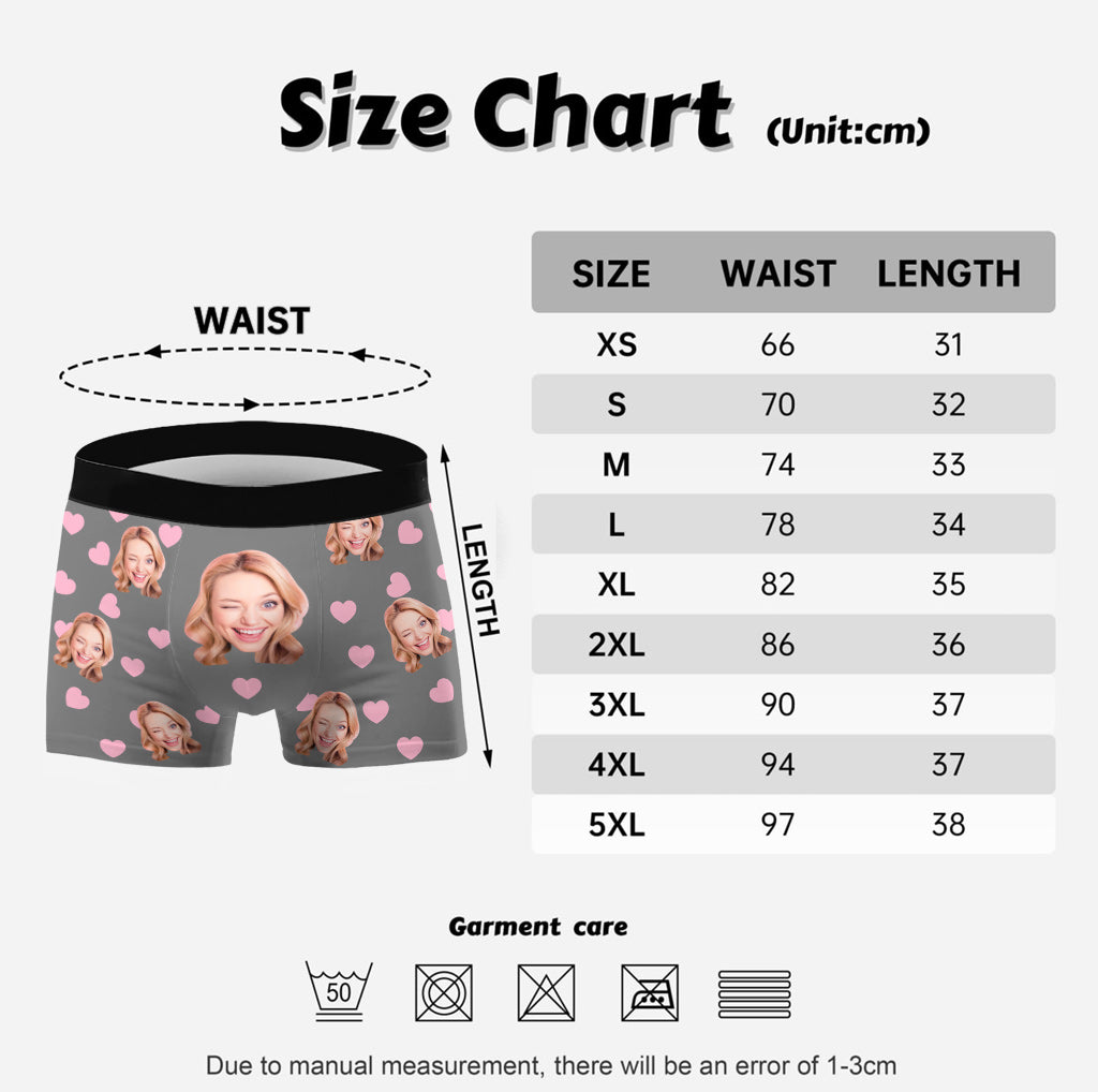 Boxer personnalisé avec photo pour homme - cadeau pour mari, petit ami - Boxers personnalisés pour homme