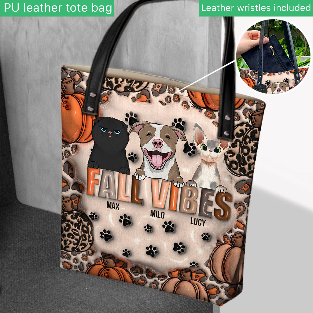 Ambiance automnale - Cadeau pour les amoureux des chiens - Sac fourre-tout personnalisé
