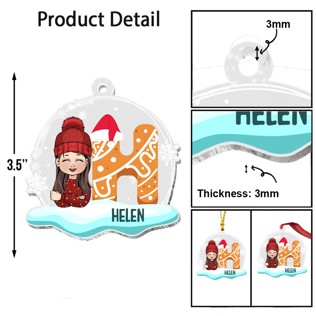 Enfant de Noël - Ornement transparent personnalisé pour enfant