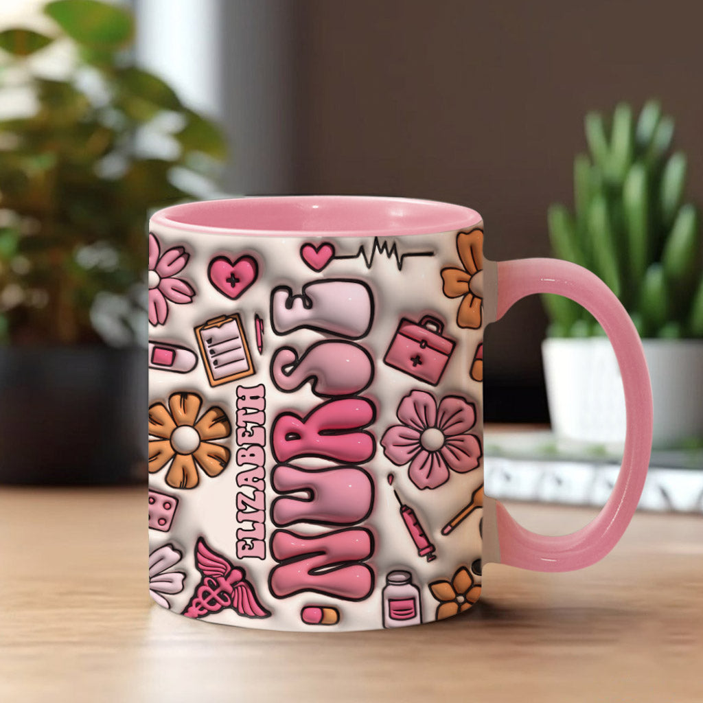 Vie d'infirmière gonflée à bloc - Mug personnalisé pour infirmière