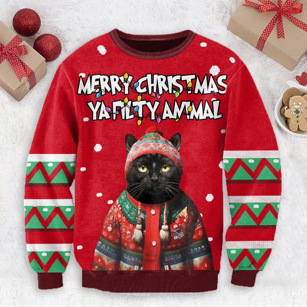 Joyeux Noël Ya Filty Anima - Pull moche personnalisé pour chien