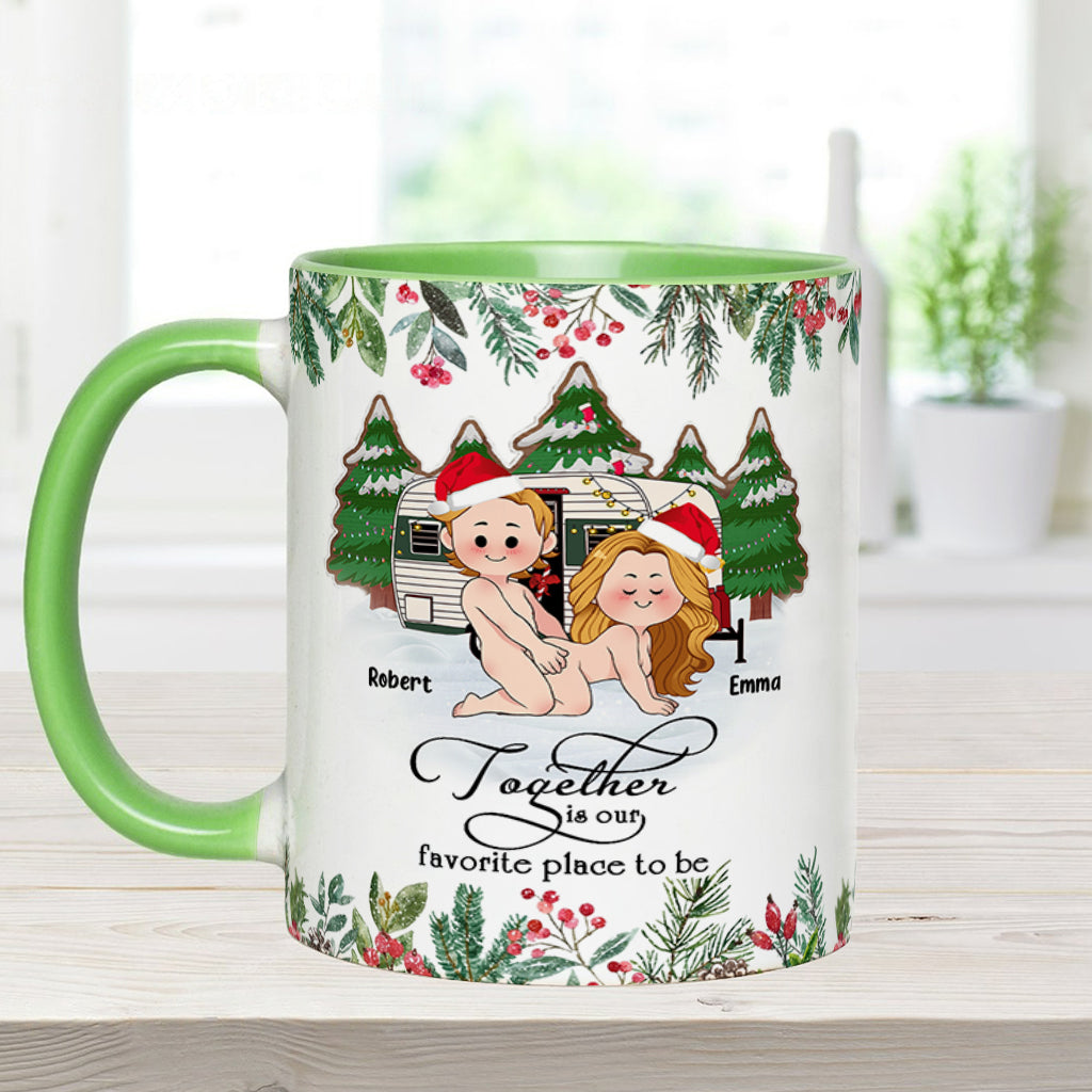 Together Is Our Favorite Place To Be - Personalized Camping Accent Mug