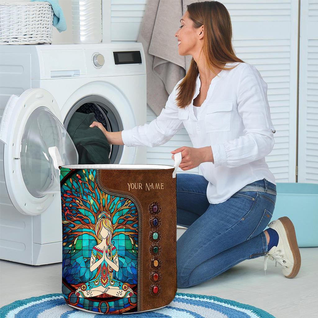 Namaste Green - Personalized Yoga Storage Basket